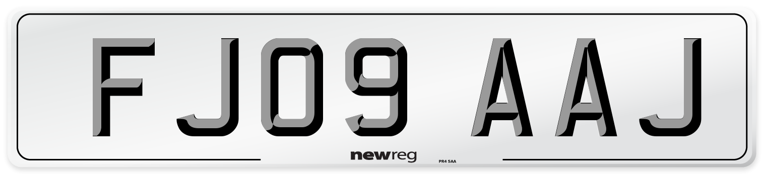 FJ09 AAJ Number Plate from New Reg